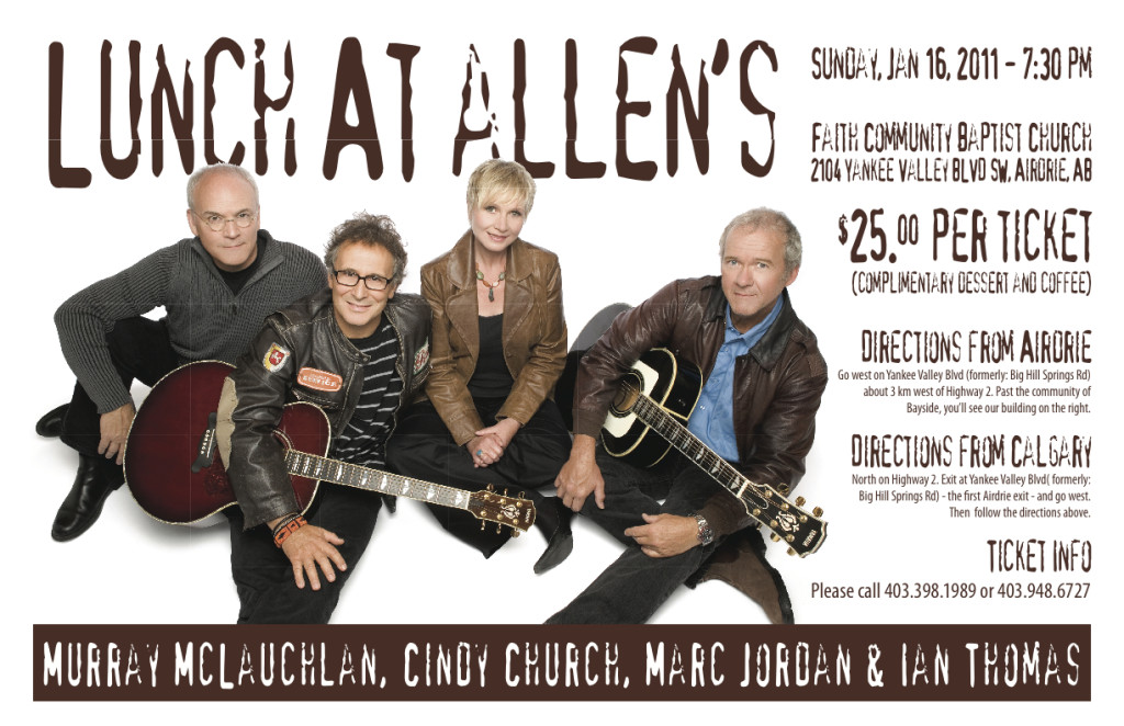Concert January 16 in Airdrie, Alberta